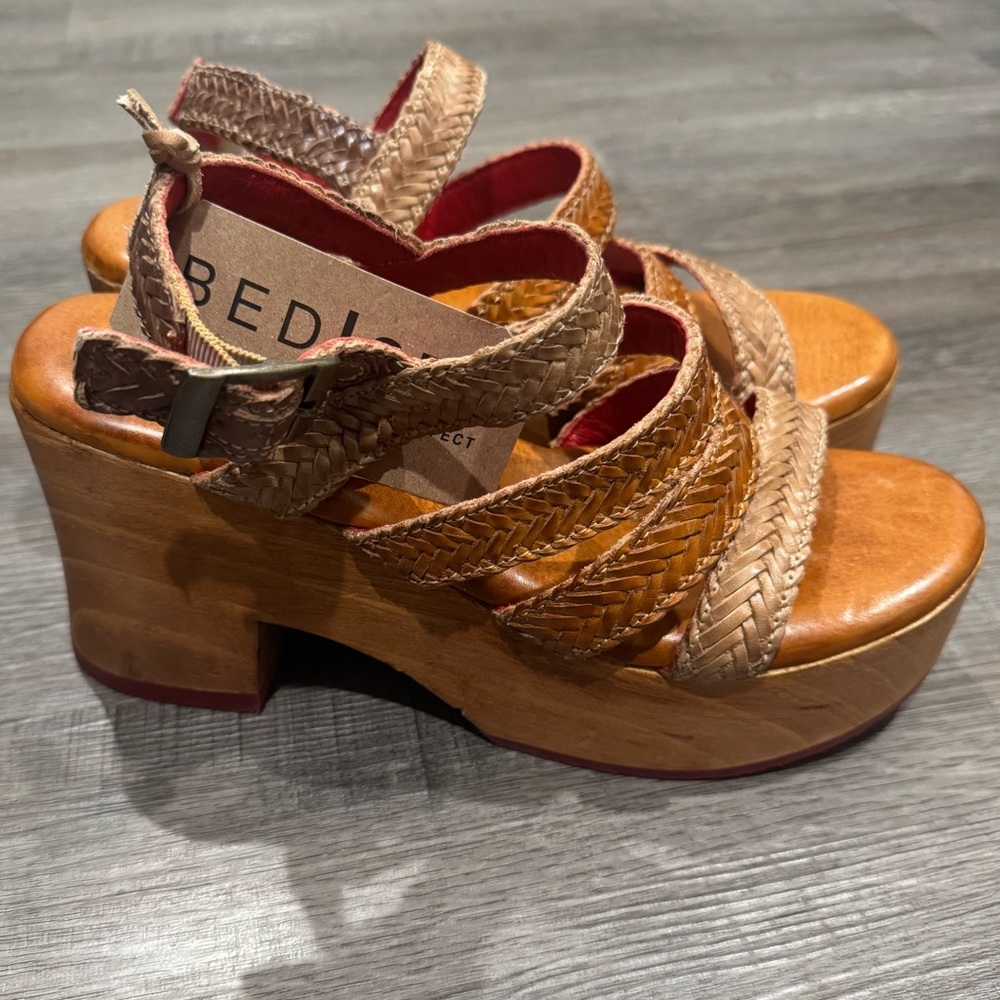 Bed Stu Voicing Braided Leather Platform Sandals